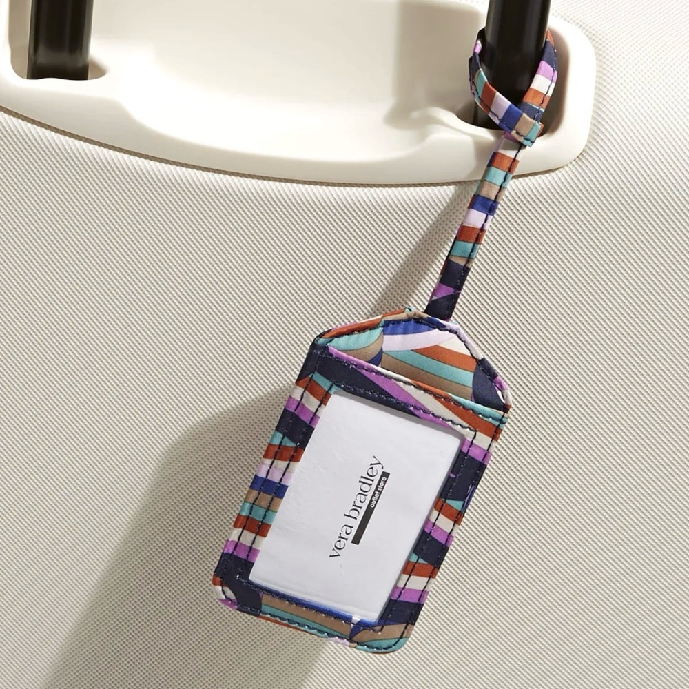 Vera Bradley Essential Luggage Tag Ultralight Retro Ribbons NWT